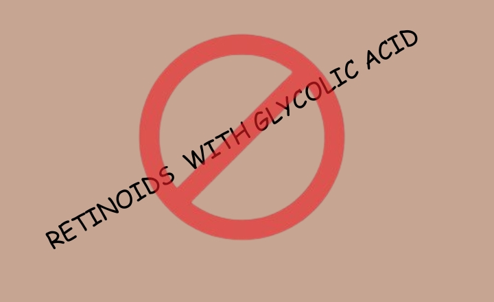 avoid use of retinoids with glycolic acid