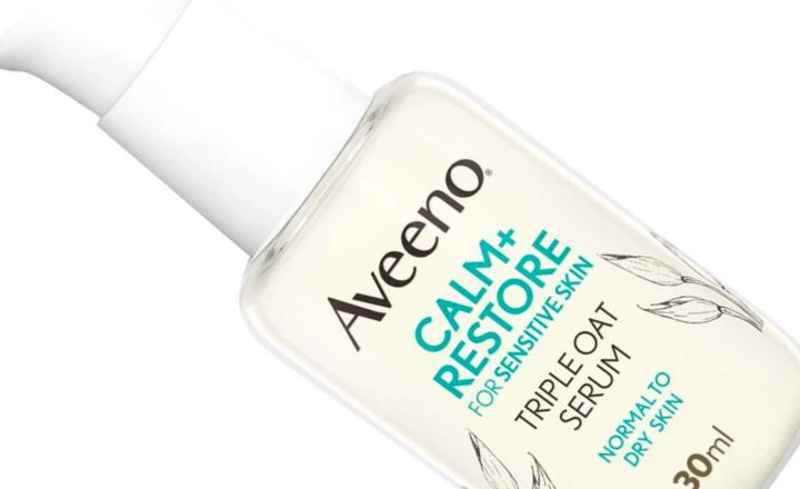 Aveeno’s calm and restore triple oat serum
